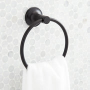 Signature Hardware 466409 Lentz Towel Ring, Matte Black