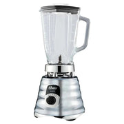 Oster 4655 Chrome Blender, 3 Speed, 5 Cup Glass Jar, 1000 Watt Motor, All Metal Drive System, Stainless Steel Ice-Crushing Blades