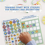 Ginsey Ms. Rachel 2-in-1 Playtime Potty Trainer with Sound, Dual-Stage Floor Potty and Toilet Ring, Skid-Resistant Base, Removable Parts, Storage, Reward Stickers