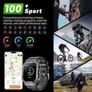 Mingdaln C18 2.1-inch AMOLED Men Military Smartwatch - Waterproof