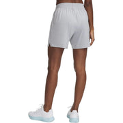 Under Armour Team Tech 5in Athletic Shorts, Women's, Mod Gray, X-Large, Sweat-Wicking, Quick-Drying, Elastic Drawstring Waist, 1390040