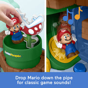 Fisher-Price Little People My Mario Adventure Toddler Toy Playset with Interactive Music and 2 Figures, Multicolor, JHG61