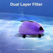 Maytronics Sonar Ray Cordless Robotic Pool Vacuum Cleaner, Purple, For Pools up to 26 FT