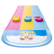 Baby Shark Triple-Lane Water Slide with 3 Inflatable Boogie Boards, Multicolor, Over 20 Feet Long, BSWS350-A