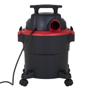 Hyper Tough 5 Gallon 4 HP Wet Dry Vacuum, Lightweight, 12 ft Cord and Hose, Multiple Attachments, AT18419P-5A