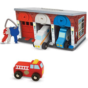 Melissa & Doug Keys & Cars Wooden Rescue Vehicle & Garage Toy (7 Piece)
