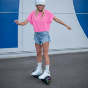 Jetson Dash Hoverboard, Safe 5 mph Speed, Active-Balance Technology, Multicolor LED Wheel Lights, Anti-Slip Grip Pads, Black, Ages 6+