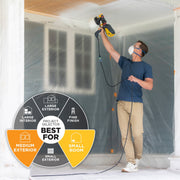 Wagner FLEXiO 1500 Handheld HVLP Power Paint Sprayer, 1500 Watts, Black, 2476838
