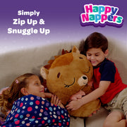 Happy Nappers Medium Blue Shark 2-in-1 Pillow and Sleepy Sack, Plush Polyester, 54 x 20 in