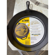 Blacklock Wildlife Series Cast Iron Elk Skillet, 12 Inch, Pre-Seasoned, Black, L10SKWLEK