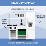 Delta KT86593GN-1652 Children Deluxe Modern Toy Kitchen Playset White