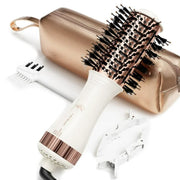 Hair Trends DB004 Travel Blow Dryer Brush 2 Inch Nano Titanium Dual Voltage Oval Hot Air Styler