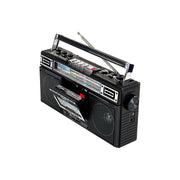 QFX J-220BT ReRun X Cassette Player Boombox with 4-Band Radio, MP3 Converter, and Bluetooth