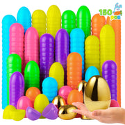 Joyfy 150 Pcs Fillable Plastic Easter Eggs with 6 Gold Eggs, Multicolor, 2.3 in