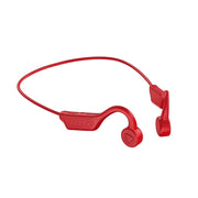 VEAT00L BL15 Bone Conduction Headphones, Open Ear Headphones Bluetooth 5.2 with Mic, 10H Playtime, Red