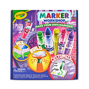 Crayola Marker Workshop DIY Craft Set, Build 20 Custom Scented and Emoji Markers, Includes Assembler and Labels, Ages 6+