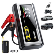 AUXITO Portable Jump Starter 6000A, 22000mAh 12V Battery Jump Box with Quick Charge Output, 3-Mode Flashlight, Silver, DY-T4