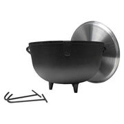 King Kooker Pre-Seasoned 10-Gallon Cast Iron Jambalaya Pot with Feet and Lifting Hooks