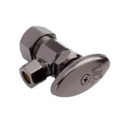 Signature Hardware SH203GM 5/8 x 3/8 in. Compression Angle Stop Valve in Gunmetal