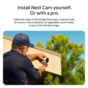 Google Nest Cam Outdoor Wired 2nd Gen, 2K HDR Video, Gemini AI, Weather-Resistant, Night Vision, Two-Way Audio, Snow, GA09963-US