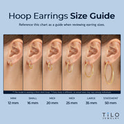 Tilo Jewelry 10K Yellow Gold Classic Polished Round Hoop Earrings, 25mm (1 Inch), Click-Top Closure