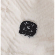 Berkshire Blanket Heated Luxe Faux Fur Throw Blanket, 4 Heat Settings, Auto Shut-Off, Cream, 50 in x 60 in