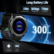 Tikland 1.39 Smartwatch with Bluetooth for Men, Black