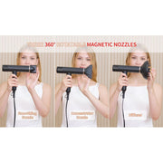SKIMI Ionic Hair Dryer, 1600W Brushless Motor, High Speed 110000RPM, Lightweight, Low Noise, Gold with Diffuser and Concentrator