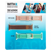 WitHit TAS3030150BC01 Bands for 38mm or 40mm Apple Watch, 3 Pack