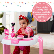 Dorel Juvenile Group Disney Baby Ready Set Walk DX Developmental Walker with Adjustable Height, Modern Minnie, Foldable Design