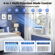 TASKBAY 10K BTU Window Air Conditioner, 4-in-1 Cooling Unit, Washable Mesh Filter, White, WAC004