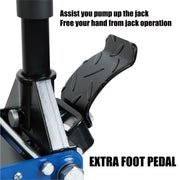 Black Jack 2 Ton Rapid Pump Floor Jack, Dual Piston Hydraulic System, Steel Construction, Blue, TZ820013TW