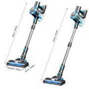 KUOSE A19-150R Cordless Vacuum Cleaner, 38000PA/450W 50min 2500mah for Home Pet Hair Carpet Wood Floor (Blue)