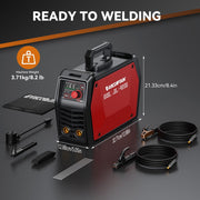 ARCCAPTAIN ARC165 Pro Stick Welder, Bluetooth App Control, IGBT Inverter, 110V/220V MMA Welding Machine with Adjustable Hot Start, Arc Force, Lift TIG and Anti-Stick