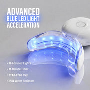 GuruNanda Professional Teeth Whitening Kit, 8% Hydrogen Peroxide Gel Pen, Wireless 16-LED Blue Light, Up to 10 Shades Whiter, 40 Treatments, Portable