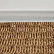 Better Homes & Gardens BH55361884350AA Resin Poly Rattan Laundry Basket w/Removable Liner, Natural Beige