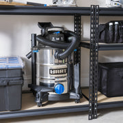 HART 8 Gallon Wet/Dry Vacuum, 6 Peak HP Motor, Stainless Steel Tank, Convertible to Blower, On-Board Storage, 17 ft Cleaning Reach