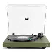 Victrola Wave Bluetooth Turntable with Auracast Broadcast, Audio-Technica AT-VM95E Cartridge, Green, VPT-1520-GRN
