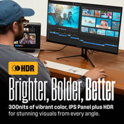 Westinghouse 22 Inch Full HD IPS Monitor, 100Hz Refresh Rate, 1ms Response, HDR, Adaptive Sync, Built-In Speakers, HDMI & VGA, WH22FA9600