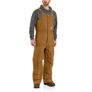 Carhartt Men's Loose Fit Firm Duck Insulated Biberall, Arctic-Weight Insulation, CORDURA Reinforced Kick Panels, Carhartt Brown, 4XL Short, 106682