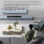 TCL Q65H Q Series 5.1 Channel Soundbar with Dolby Atmos, DTS:X, Ray Danz Acoustic Reflectors, Wireless Subwoofer, Bluetooth Streaming, Black
