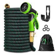 Kotto Expandable Garden Hose, 150ft, Leak-Proof, 10 Spray Nozzles, Durable 3300D Polyester, Flexible Green