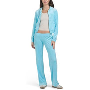 Juicy Couture Bling Velour Tracksuit, Crystal Blue, Medium, 2-Piece Set