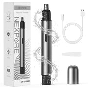 NEXPURE Nose Hair Trimmer for Men and Women, 10,000 RPM Motor, Lithium-Ion Battery, USB-C Rechargeable, IPX7 Waterproof, Cordless Grooming Tool, GT-2011BIM