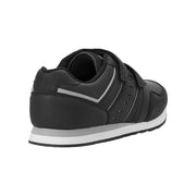Athletic Works Silver Series 3 Men's Wide Width Running Sneakers, Black, Hook-and-Loop Closure, Cushioned Memory Foam Insole