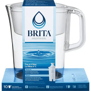 Brita 50684 Large 10 Cup Water Filter Pitcher with 1 Standard Filter, White