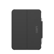 Urban Armor Gear Plyo LT Tablet Case with Military-Grade Drop Protection, Adjustable Kickstand, Apple Pencil Holder, Clear Back, Ice Black, Compatible with iPad 11