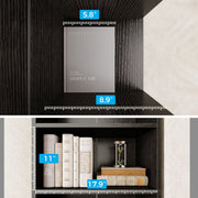 Casacomoda Tall 6-Tier Black Bookshelf, Space-Saving Vertical Storage Shelf for Living Room, Bedroom, Office