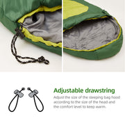 Invoker Mummy Sleeping Bag, Thermally Insulating Hollow Cotton Fill, Water-Resistant Rip-Stop Polyester Shell, Lightweight 5 lb, 90 x 31.5 in, 32-59 F Temperature Range