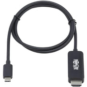 Tripp Lite U444-003-HBE USB C to HDMI Cable, Thunderbolt 3 Compatible Adapter Cable, USB-C and HDMI 4K, 4:4:4, Black, M/M, 3 ft.